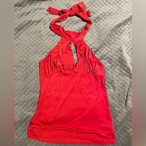 Red hot halter top